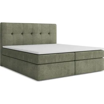 Postel Zelená boxspring postel s úložným prostorem 140x200 cm Palta – Makamii ID_1811768