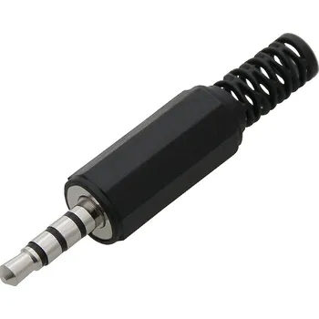 Audio kabel 3,5 mm 4-pólový jack konektor plastový