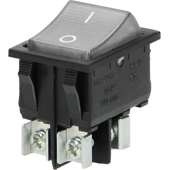 vypínač ORNO Osvětlený kolébkový spínač černý průhledný