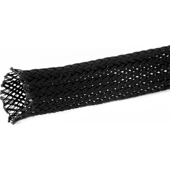 Černý kabelový opletení 25 mm - 1 cívka