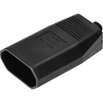 Elektrická zásuvka Černá plochá zásuvka 250V 2,5A bez uzemnění 50ks