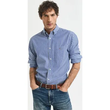 Pánská košile KOŠILE GANT REG CLASSIC POPLIN STRIPE SHIRT COLLEGE BLUE