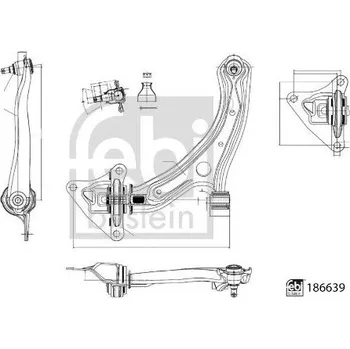 Zavěšení kol Rameno nápravy FEBI BILSTEIN 186639