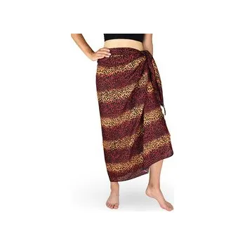 Šátek Sarong - Pareo REN, gepard, červená