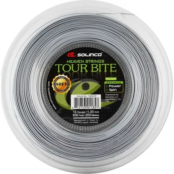 Struna na výplet tenisové rakety Tenisový výplet Solinco Tour Bite Soft (200 m) Šedý (1.15 mm)