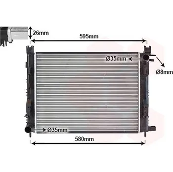 Chladič motoru Chladič, chlazení motoru VAN WEZEL 15012008