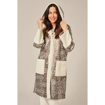 Dámský kabát Luxusní zimní kabát dámský - Dlouhý kožich (XXXXL - 50)