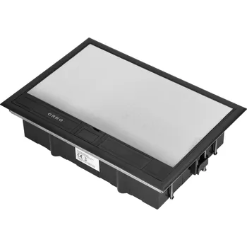 Elektroinstalační krabice Podlahová zásuvková krabice, nerezový kryt