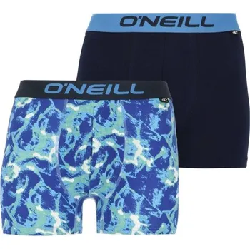 Boxerky Pánské boxerky O'Neill OCEAN WATER 2PACK XXL Tmavě modrá, Modrá, Světle zelená