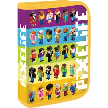 Penál Junior Školní jednopatrový penál bez výbavy Pixelife