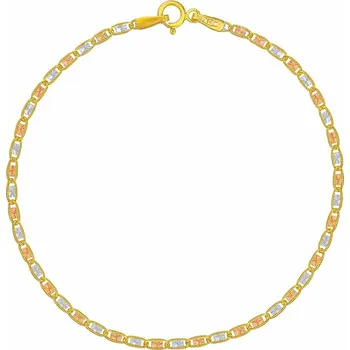 Šperk Zlatý náramek Lunaria ze žlutého, bílého a růžového zlata - 1,9 mm