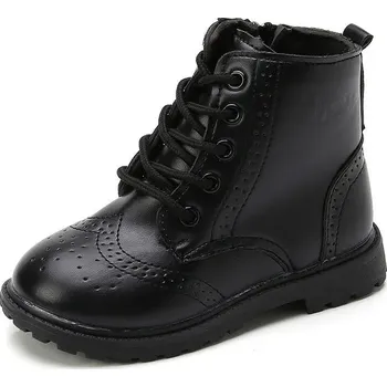 Chlapecká zimní obuv Dětské kotníkové boty s bočním zipem a kulatou špičkou Velikost: 36, Barva (Varianta): 392-black