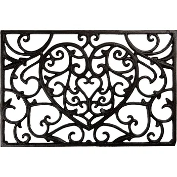 Rohožka Clayre & Eef - Kovová rohožka HEART 5Y1290