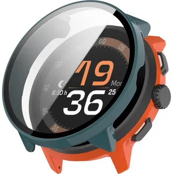 Příslušenství k chytrým hodinkám VSECHNONAMOBIL 119910 PC FULL COVER Plastový kryt se sklem pro Suunto Run zelený