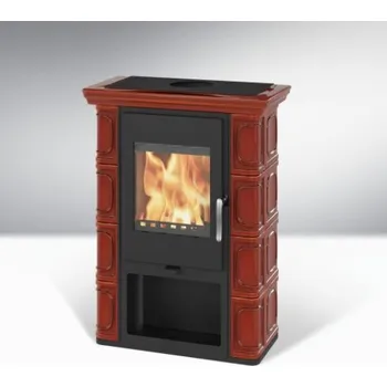 Krbová kamna THORMA BORGHOLM EXCLUSIVE KERAMIK tmavě hnědá