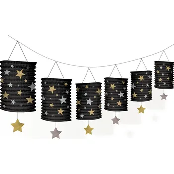 Party dekorace Girlanda s lampiony - černá