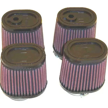 K&N sada univerzálních filtrů se vstupem 54 mm a výškou 102 mm, gumový vrchlík, 4 vzduchové filtry