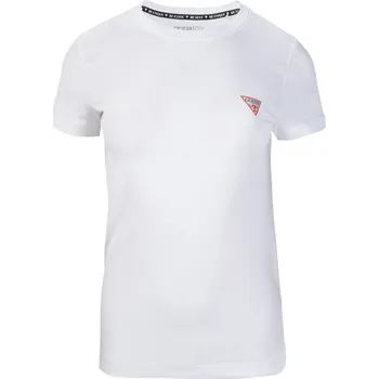 Dámské Tričko s krátkým rukávem GUESS SS CN MINI TRIANGLE TEE W2YI44J1314-G011 – Bílá L
