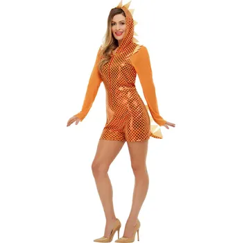 Karnevalový kostým Oranžový dámský kostým draka XS