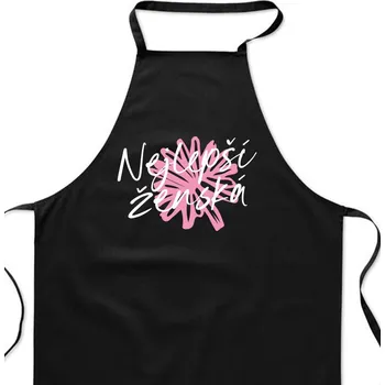 Kuchyňská zástěra Zástěra černá- Nejlepší ženská