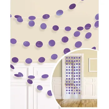 Fialová girlanda s puntíky