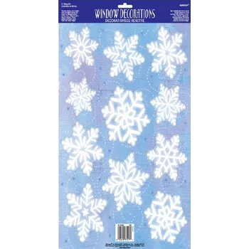 Vánoce Okenní vinylová dekorace - sněhové vločky