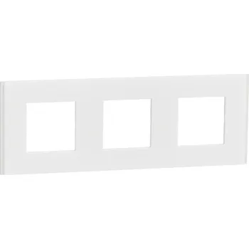 Elektrická zásuvka SCHNEIDER ELECTRIC SCHNEIDER Rámeček Unica Deco Materials trojnásobný, Translucent white NU600679