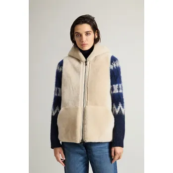 Dámská vesta VESTA WOOLRICH SHEARLING VEST LIGHT OAK
