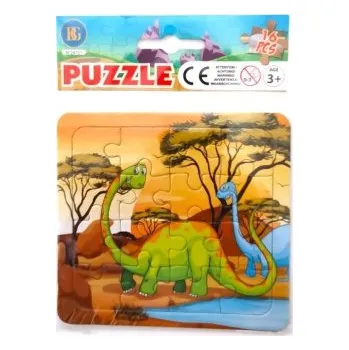 Puzzle dino16 dílků s omalován