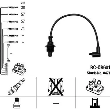 Zapalovací kabel Sada kabelů pro zapalování NGK RC-CR601