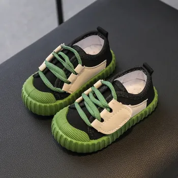 Chlapecké tenisky Plátěné tenisky pro děti s měkkou podrážkou na běhání Velikost: 29, Barva (Varianta): Černá