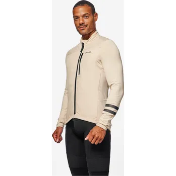 Pánské tričko VAN RYSEL Pánský cyklistický dres s dlouhým rukávem EDR S BÉŽOVÁ