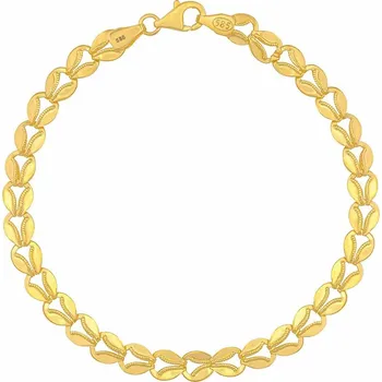 Šperk Zlatý náramek Aureon ze žlutého zlata s dvojitými očky - 5 mm