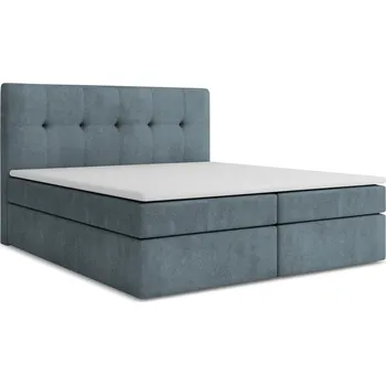 Postel Světle modrá boxspring postel s úložným prostorem 140x200 cm Palta – Makamii ID_1811650