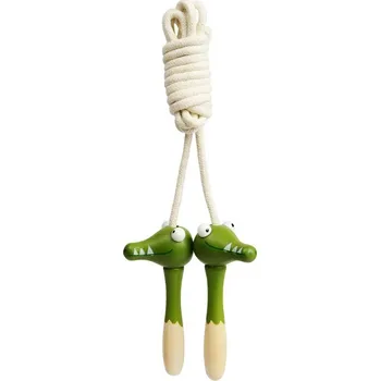 Dřevěná hračka Bigjigs Toys Švihadlo zvířátko Krokodýl