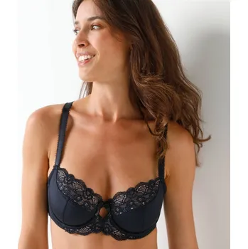 Podprsenka Dvoubarevná krajková podprsenka Céline Dorina®, s kosticemi černá 85C