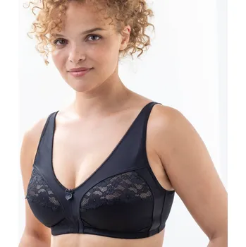 Podprsenka Stahující podprsenka z krajky a úpletu, bez kostic černá 110D