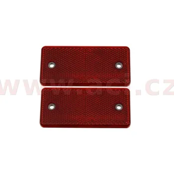 Autodíl univerzální odrazka obdélník s dvěma otvory pro uchycení, červená (94x44 mm) 2 ks, 9907436R