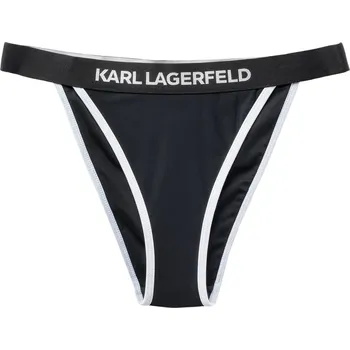 Dámské plavky Dámský Spodní díl plavek KARL LAGERFELD BIKINI BOTTOMS W/ LOGO ELASTIC 230W2235-999 – Černá XS