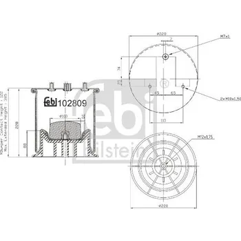 Mech, pneumatické odpružení FEBI BILSTEIN 102809