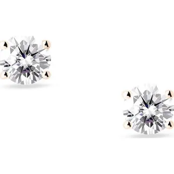 Náušnice Emmy’s | Dámské náušnice s diamanty pecky | z růžového zlata | kulaté | briliant | zapínání balónek | EM 32516-23D