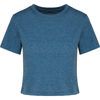 Dámský crop top PA 4022 duck blue heather L