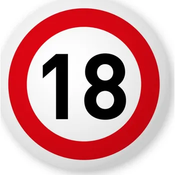 Placka s nápisem - 18