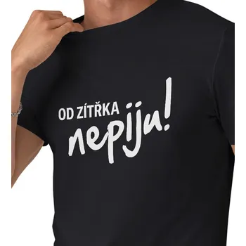 Pánské tričko Pánské černé triko - Od zítřka nepiju 3XL