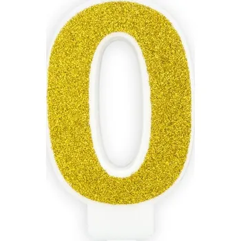 Svíčka Svíčka s číslem zlatá - 0