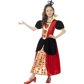 Karnevalový kostým Srdcová královna - dívčí kostým M (7-9 let)