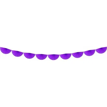Girlanda - vějířky fialové menší