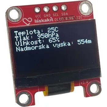 Elektronická stavebnice LaskaKit OLED displej 128x64 0.96 I²C Bílá