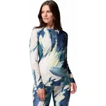 Dámské funkční tričko Columbia W OMNI-HEAT INFINITY KNIT SL CREW L Modrá, Mix, Stříbrná