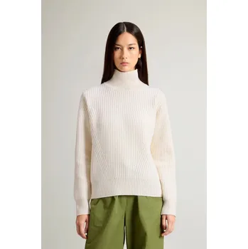 Dámský svetr ROLÁK WOOLRICH CANBERRA TURTLENECK PLASTER WHITE